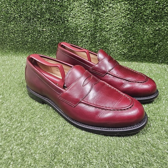 Grant Stone Travel Penny Loafers Cherry Red